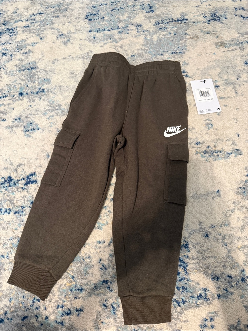 Nike Boys' Olive Brown Cargo Sweat Joggers